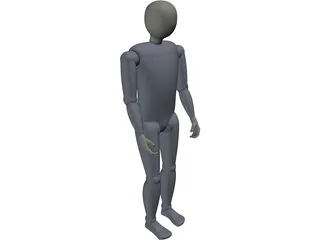 Man Standing 3D Model preview