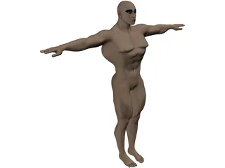 Athlete Big Guy 3D Model preview