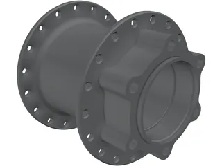 BMX Hub 3D Model preview