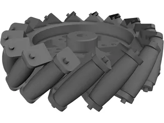 Mecanum Wheel 3D Model preview