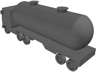 Cement Truck 3D Model preview
