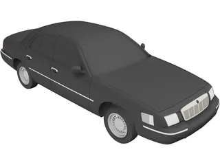Mercury Grand Marquis (1998) 3D Model preview