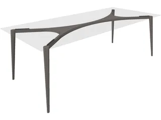 Table Airy Retro 3D Model preview