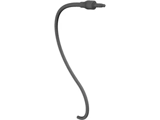 Audio Quarter Inch Jack 3D Model preview