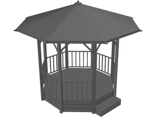 Pergola 3D Model preview