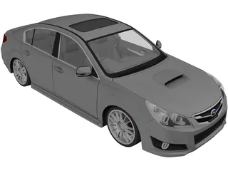 Subaru Legacy (2010) 3D Model preview