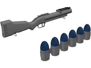 Grenade Launcher 3D Model preview