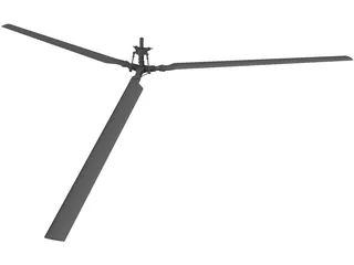 Helicopter Rotor 3D Model preview