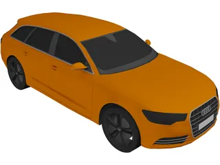 Audi A6 Avant (2012) 3D Model preview