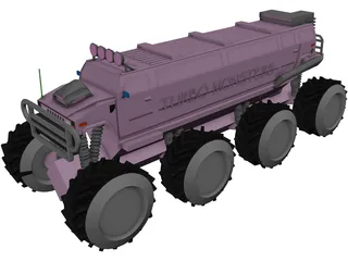 Panther Hummer Limousine 3D Model preview