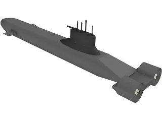 Typhoon Submarine 3D Model preview