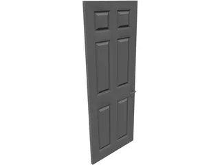 Door and Handle 3D Model preview