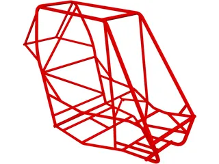 Chassis Baja SAE 3D Model preview