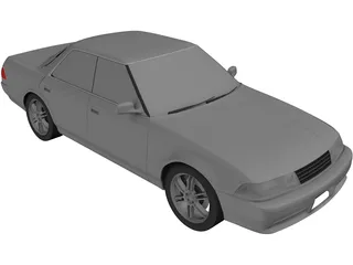 Toyota Mark II (X81) 3D Model preview