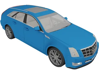 Cadillac CTS Sport Wagon (2010) 3D Model preview