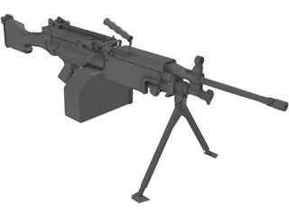 M249 LMG 3D Model preview
