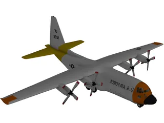 Lockheed C-130 Hercules 3D Model preview