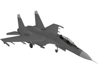 Sukhoi Su-27 Flanker 3D Model preview