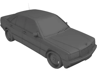 Mercedes-Benz 190 (W201) 3D Model preview