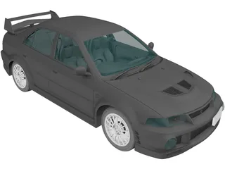 Mitsubishi Lancer Evolution VI GSR (1999) 3D Model preview