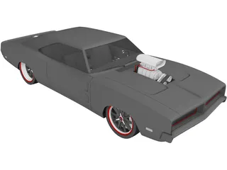 Dodge Charger Custom (1969) 3D Model preview
