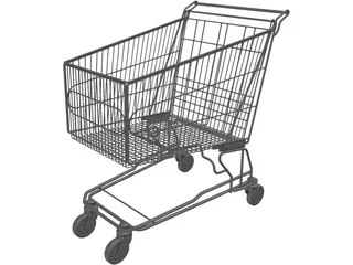 Shopping Cart 3D Model preview