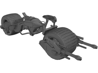 Batman The Dark Knight Batpod Motorcycle 3D Model preview