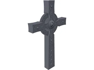 Scottish Celtic Cross 3D Model preview
