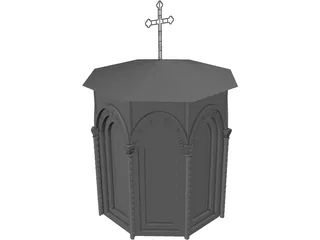 Church Tower 3D Model preview