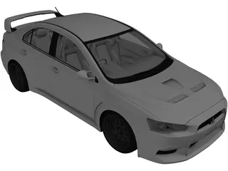 Mitsubishi Lancer Evolution X 3D Model preview
