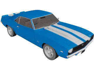 Chevrolet Camaro SS (1969) 3D Model preview