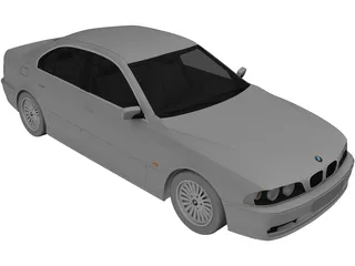 BMW 5-Series E39 3D Model preview