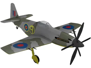 Martin Baker MB 5 3D Model preview