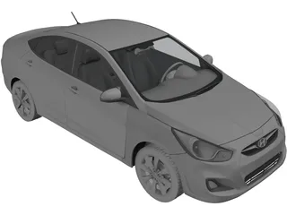 Hyundai Solaris 3D Model preview