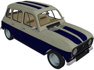 Renault 4 3D Model preview