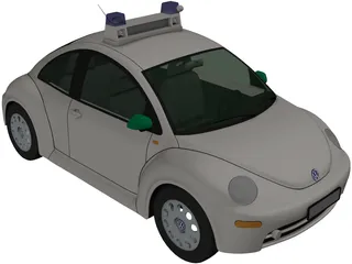 Volkswagen Beetle Police 3D Model preview
