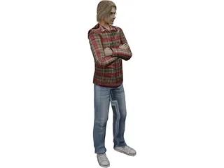 Male Teen 3D Model preview