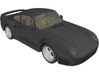 Porsche 959 (1987) 3D Model preview
