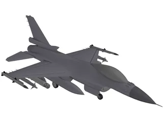 F-16 Fighting Falcon 3D Model preview