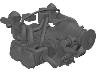 Rotax 912 Engine 3D Model preview