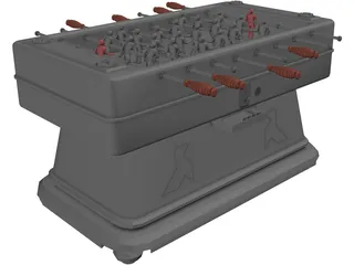 Foosball Table 3D Model preview