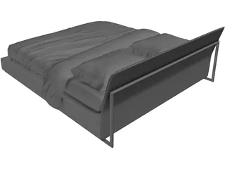 Bed with Sailor Trim 3D Model preview