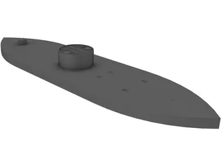 US Ironclad Monitor 3D Model preview