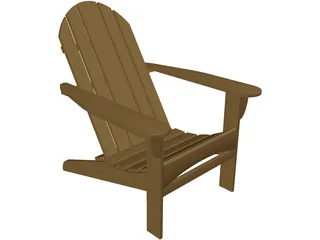 Chair Adirondak 3D Model preview