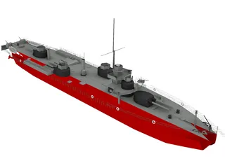River Monitor Russian 3D Model preview