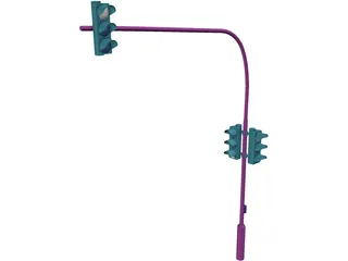Traffic Light 3D Model preview