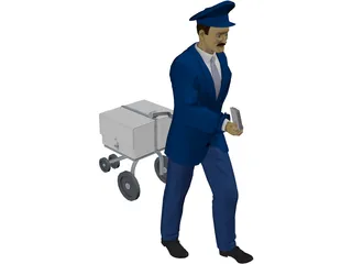 Postman 3D Model preview