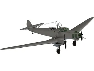 Focke-Wulf Fw 58B 3D Model preview