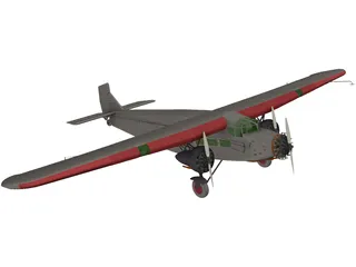 Ford A5 Trimotor 3D Model preview