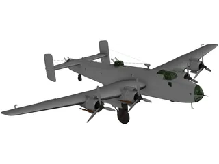 Handley Page Halifax B.III 3D Model preview